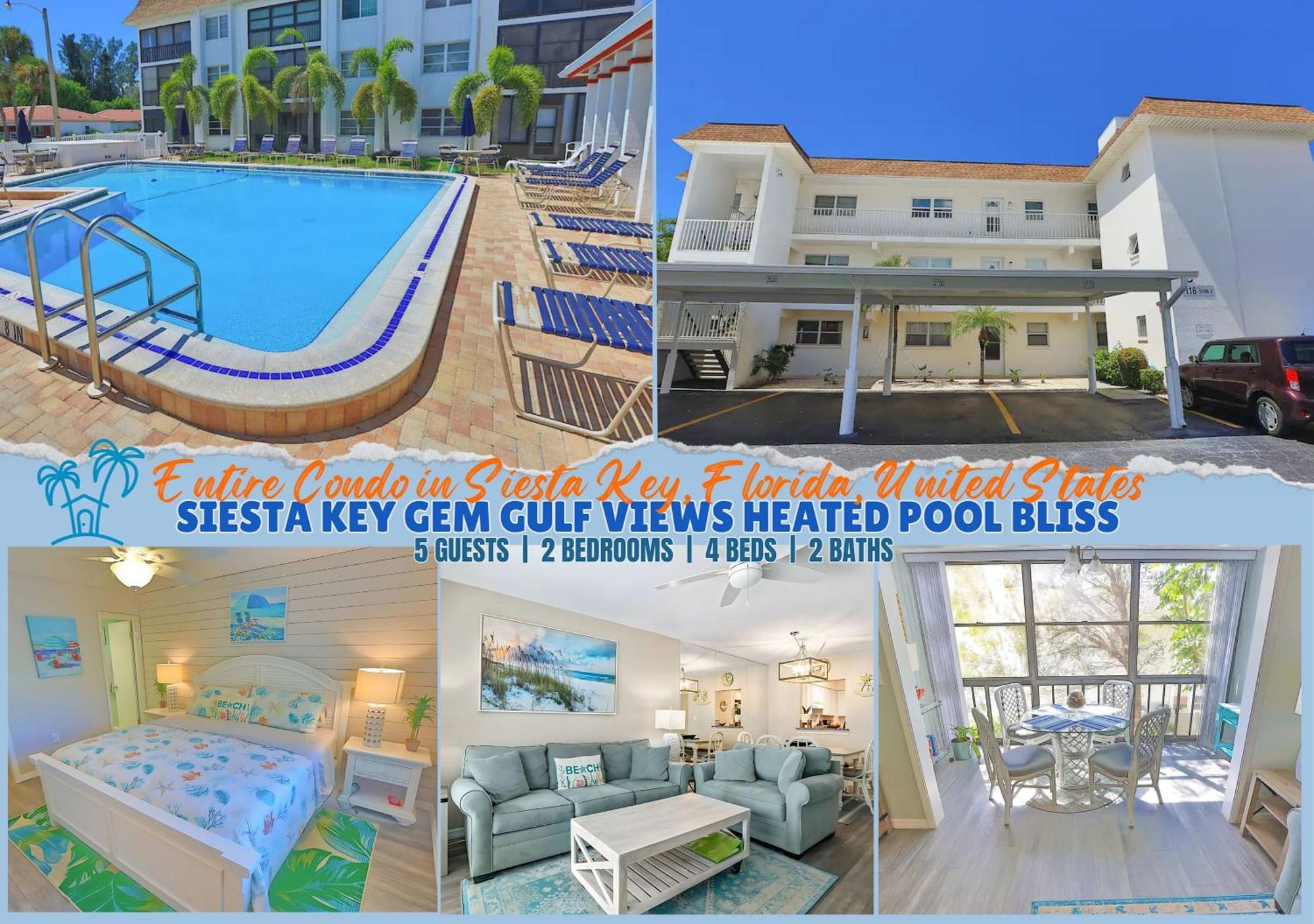 סרסוטה Updated Condo With Pool, Walk To Crescent Beach & Restaurants! מראה חיצוני תמונה